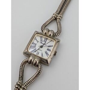 Vtg Badavici Watch Women 23mm Case MOP Dial Silver 7.25" Cable Band- New Battery